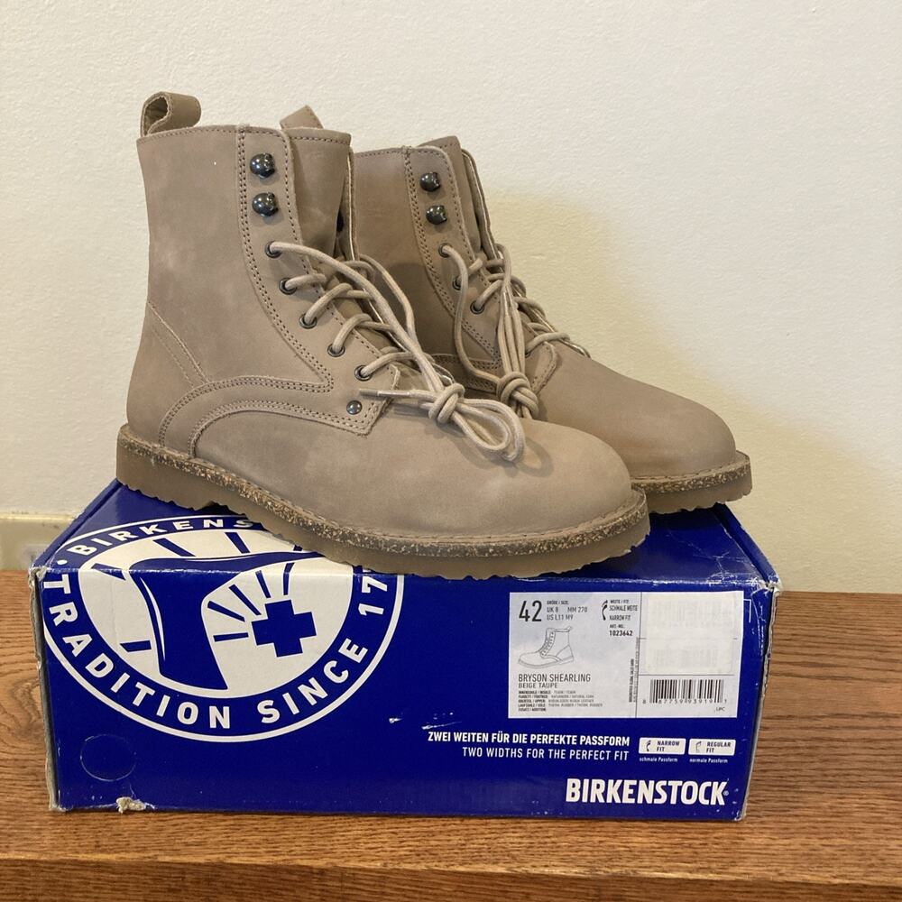 Birkenstock Bryson Shearling Boots | Women 11 US, 42 EU | Beige Taupe | Men's 9
